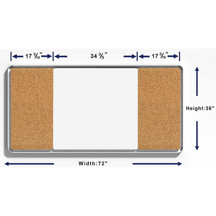 Image of Lorell 18322 Mounting Frame for Whiteboard, Silver, Aluminum, 1 Each