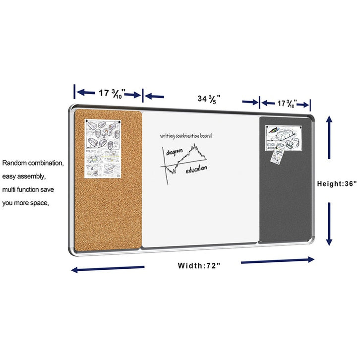 Image of Lorell 18322 Mounting Frame for Whiteboard, Silver, Aluminum, 1 Each