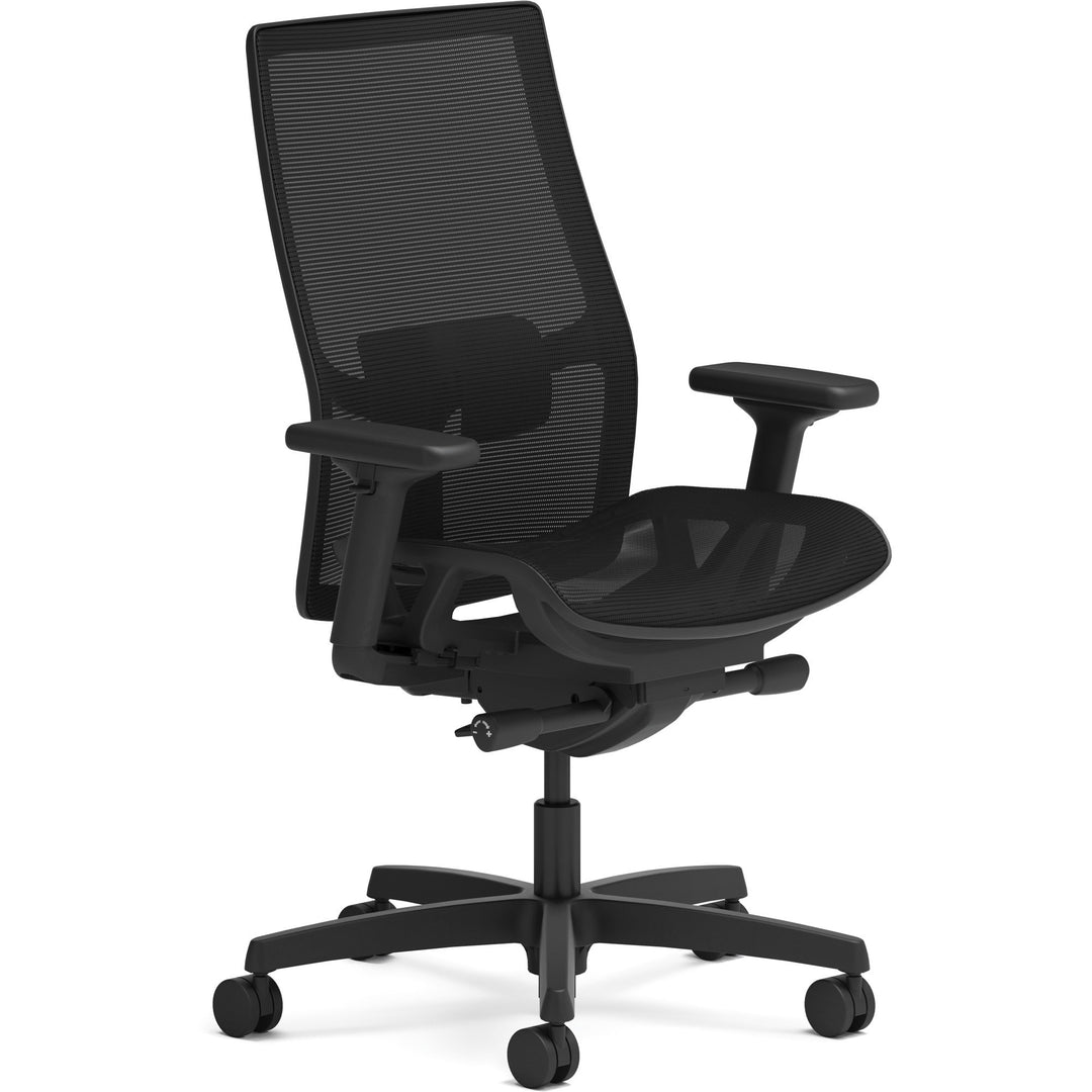 Image of HON® Mid-Back Task Chair,Mesh,27"x24"x43-3/4",Black