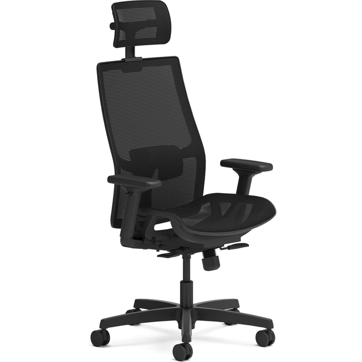 Image of HON® Mid-Back Task Chair,w/Headrest,Mesh,27"x24"x53.97",Black