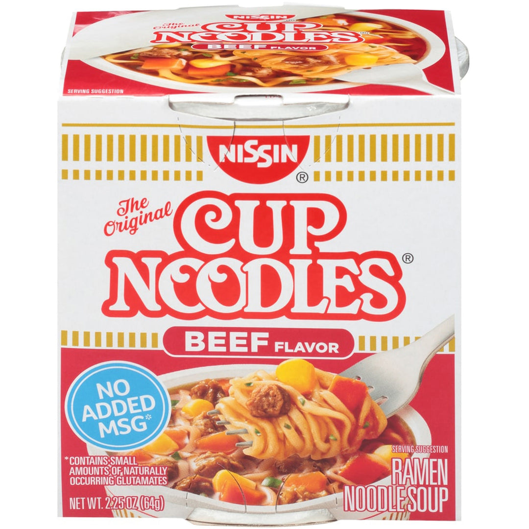 Image of Nissin® Noodles,Ramen,Beef,No MSG,Cup,2.5oz,12/CT