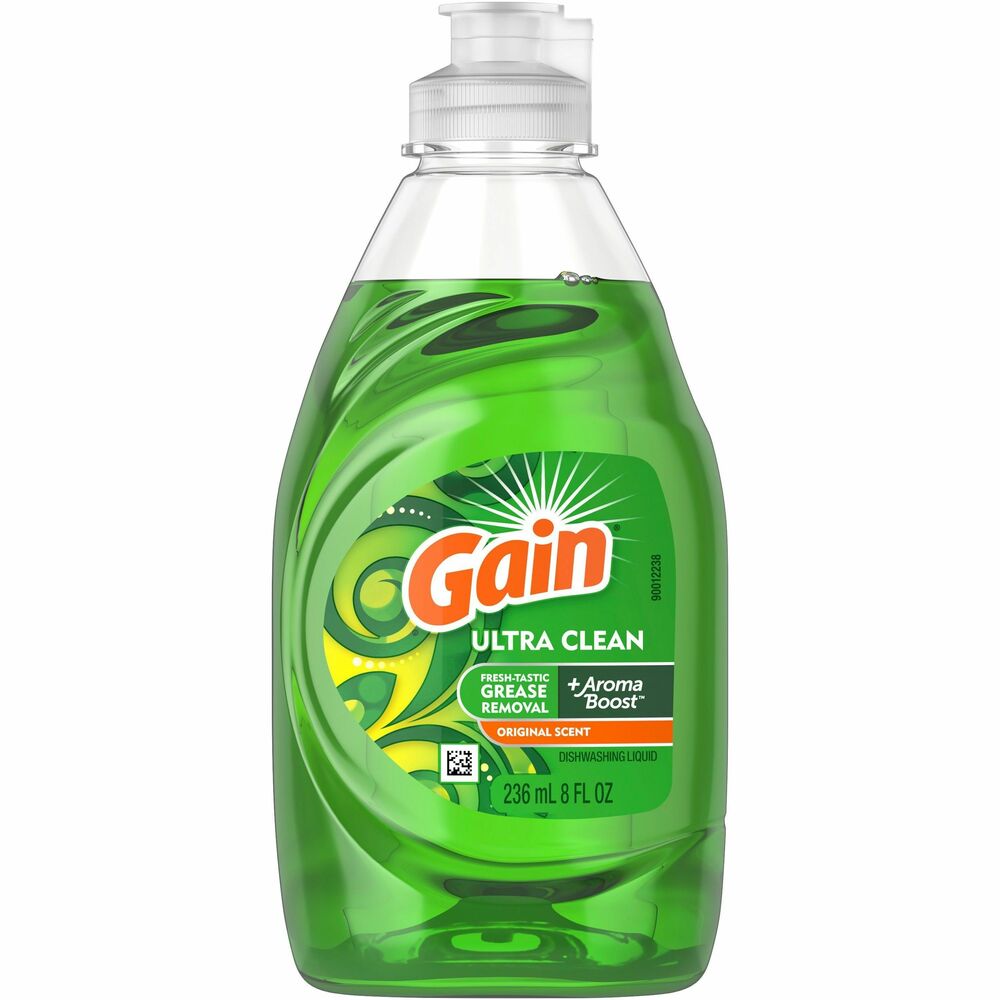 Image of Proctor & Gamble Gain Dish Detergent, 8oz., 12/CT, Green