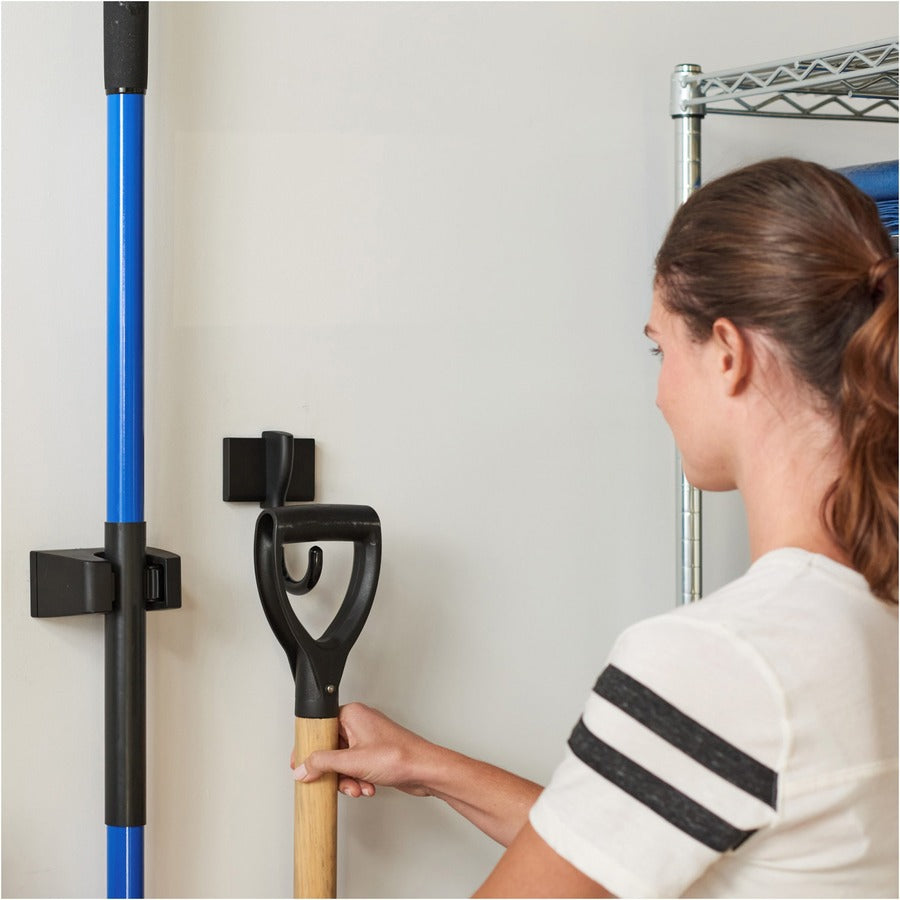 Image of Duck® Hooks/Holder Kit,Hvy-Duty,f/Drywall/Wood,50/15 lb Cap,BK
