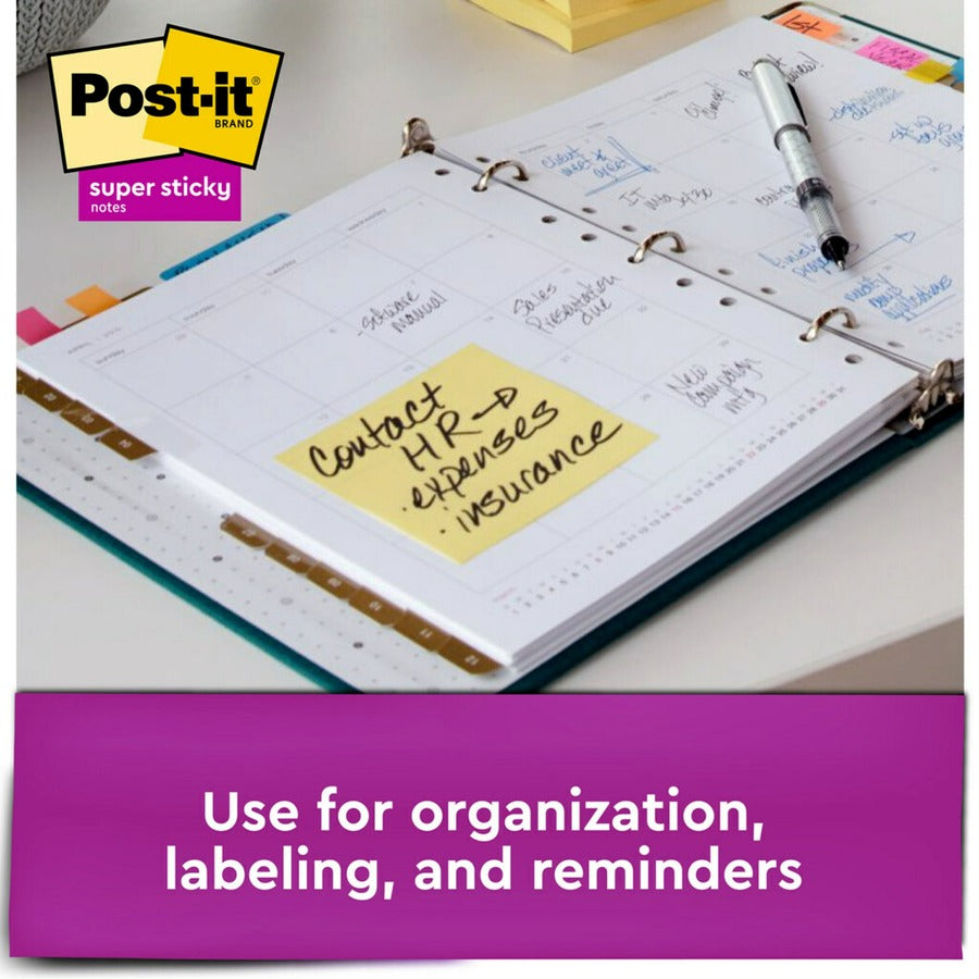 Image of Post-it® Dispenser Notes Super Sticky Pop-up 3 x 3 Note Refill, Cabinet Pack, 3" x 3", Canary Yellow, 90 Sheets/Pad, 18 Pads/Pack