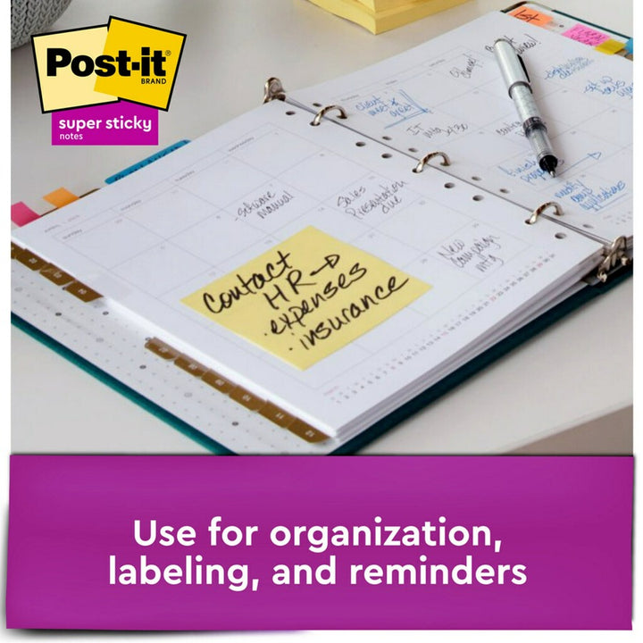 Image of Post-it® Dispenser Notes Super Sticky Pop-up 3 x 3 Note Refill, Cabinet Pack, 3" x 3", Canary Yellow, 90 Sheets/Pad, 18 Pads/Pack