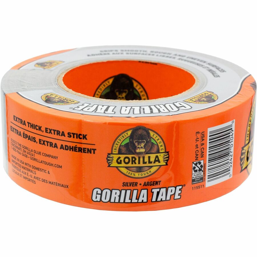 Image of The Gorilla Glue Company Duct Tape, Weather-resistant, 1.88"x30 Yards, Silver