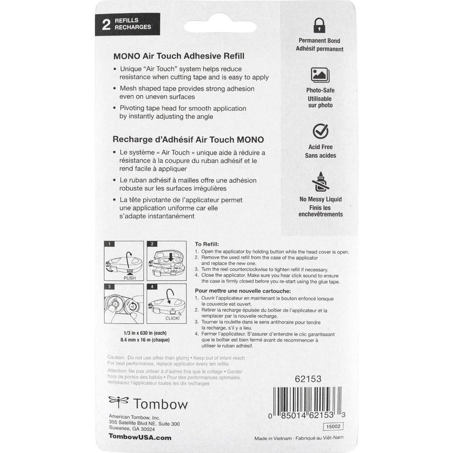 Image of Tombow® Glue Tape,f/Air Touch Dispenser,Permanent,1/3"x630",WE