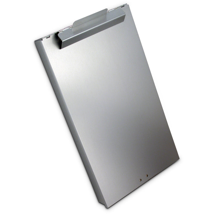 Image of Saunders 21018 Cruiser Mate Form Holder with Storage, 1" Clip Capacity, Top Opening, 8 1/2" x 14" Sheet Size, Aluminum, Gray, 1 Each