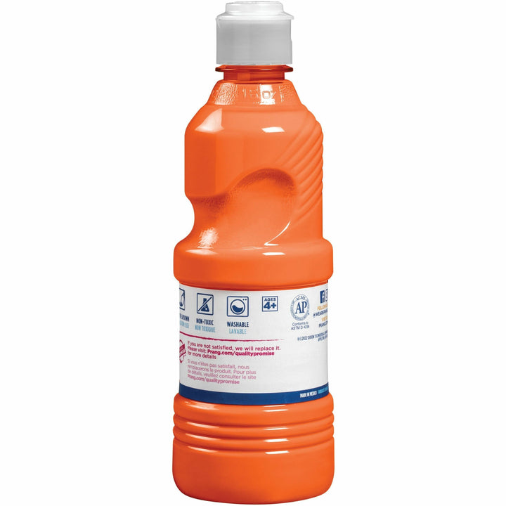 Image of Prang X10702 Washable Tempera Paint, 1 Color(s), Orange, 16 fl oz, Washable, 1 Each
