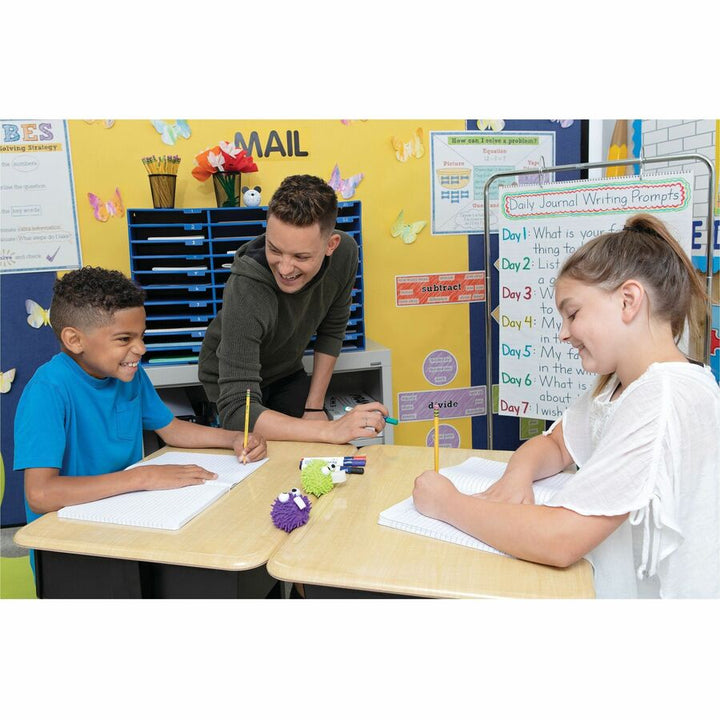 Image of Pacon® Comp Book,w/Erasable,3/8" Rld,100Sht,9-3/4"x7-1/2",BK/Marble