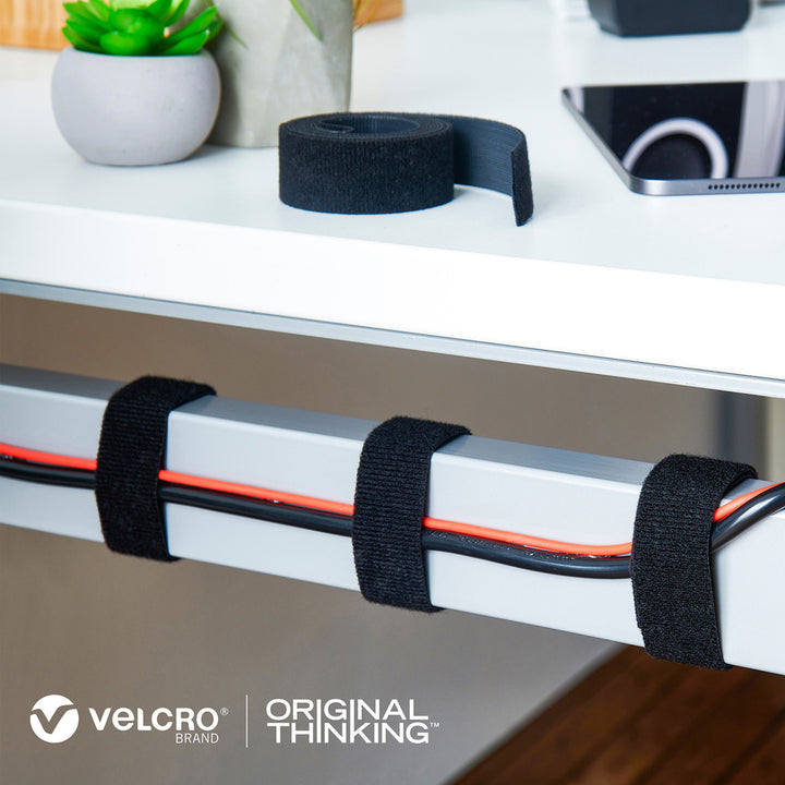 Image of VELCRO® Brand Strap,Adjustable,Reusable,Recycled,1"x10',Black