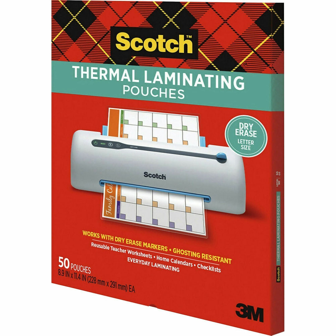 Image of 3M Laminating Pouch, Ltr, 8.9"x11-2/52", 50/PK, Clear