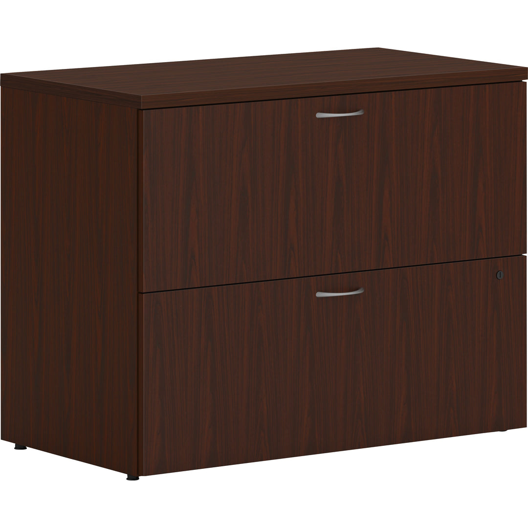 Image of HON® Mod Lateral File, 2 Legal/letter-Size File Drawers, Traditional Mahogany, 36" X 20" X 29"