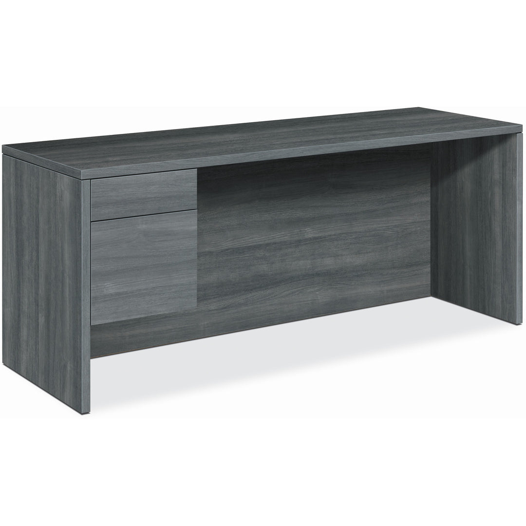 Image of HON® Left Pedestal Credenza, 72"x24"x29-1/2", Sterling Ash