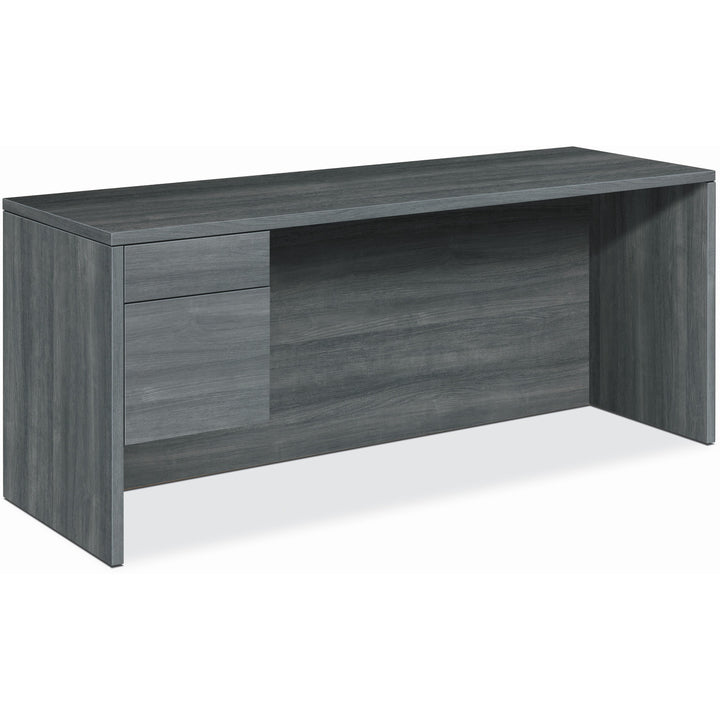 Image of HON® Left Pedestal Credenza, 72"x24"x29-1/2", Sterling Ash