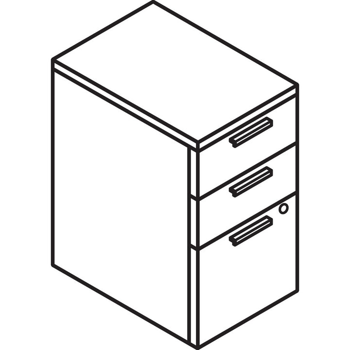 Image of HON® Mobile Pedestal, B/B/F, 15-3/4"x22-3/4"x28", Sterling Ash