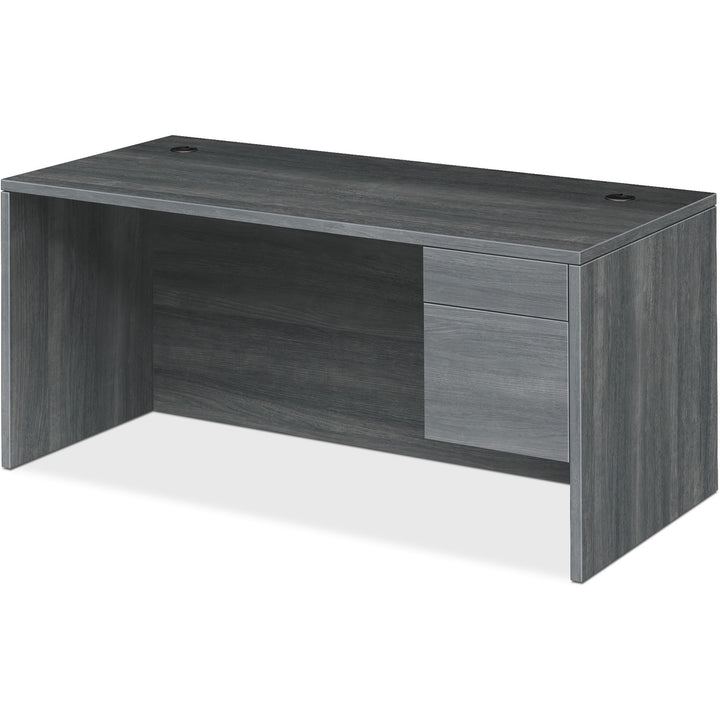 Image of HON® Right Pedestal Desk, 72"x36"x29-1/2", Sterling Ash