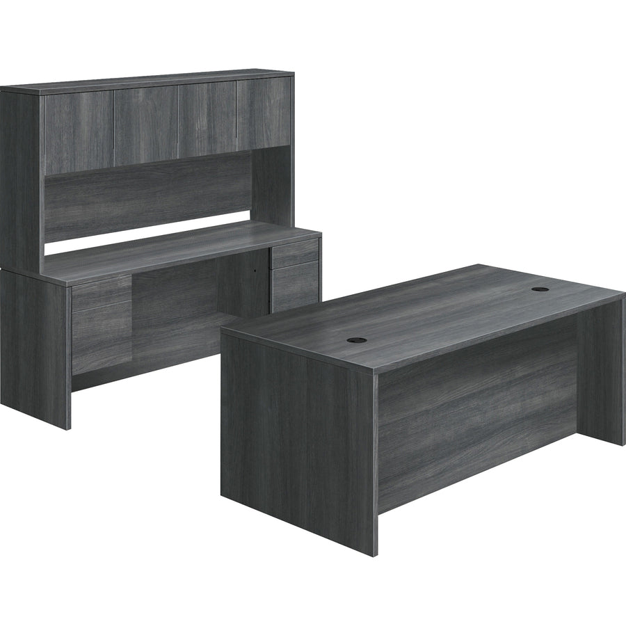 Image of HON® Double Pedestal Desk,Rectangle,72"x36"x29-1/2",Sterling Ash