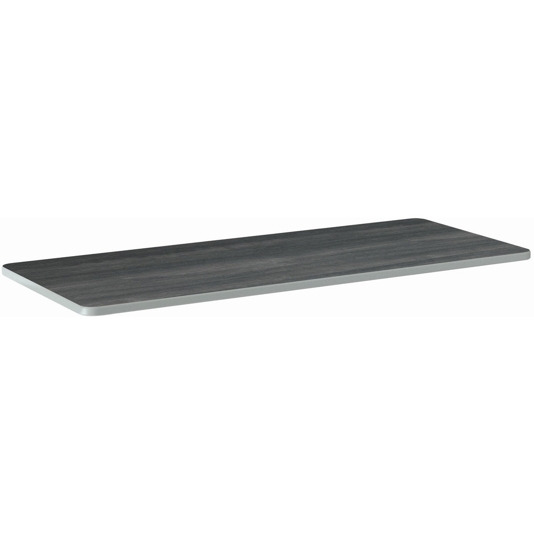 Image of HON HETR2460E Build Series Rectangular Tabletop, Rectangle Top, 25" to 34" Adjustment x 60" W x 24" Depth, Sterling Ash, 1 Each