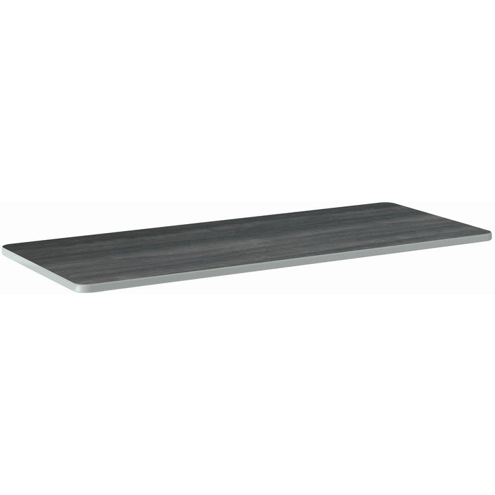 Image of HON HETR2460E Build Series Rectangular Tabletop, Rectangle Top, 25" to 34" Adjustment x 60" W x 24" Depth, Sterling Ash, 1 Each