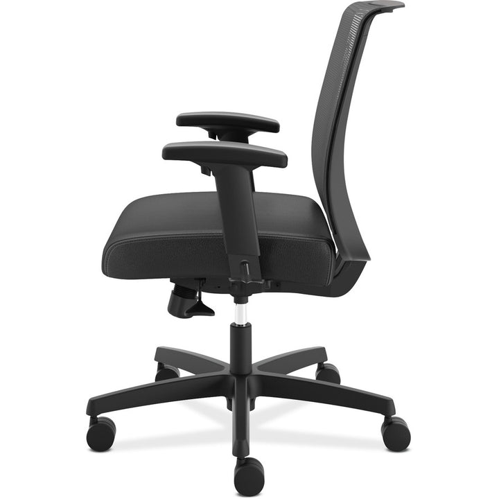 Image of HON® Convergence Mid-Back Task Chair, Synchro-Tilt And Seat Glide, Supports Up To 275 Lb, Black
