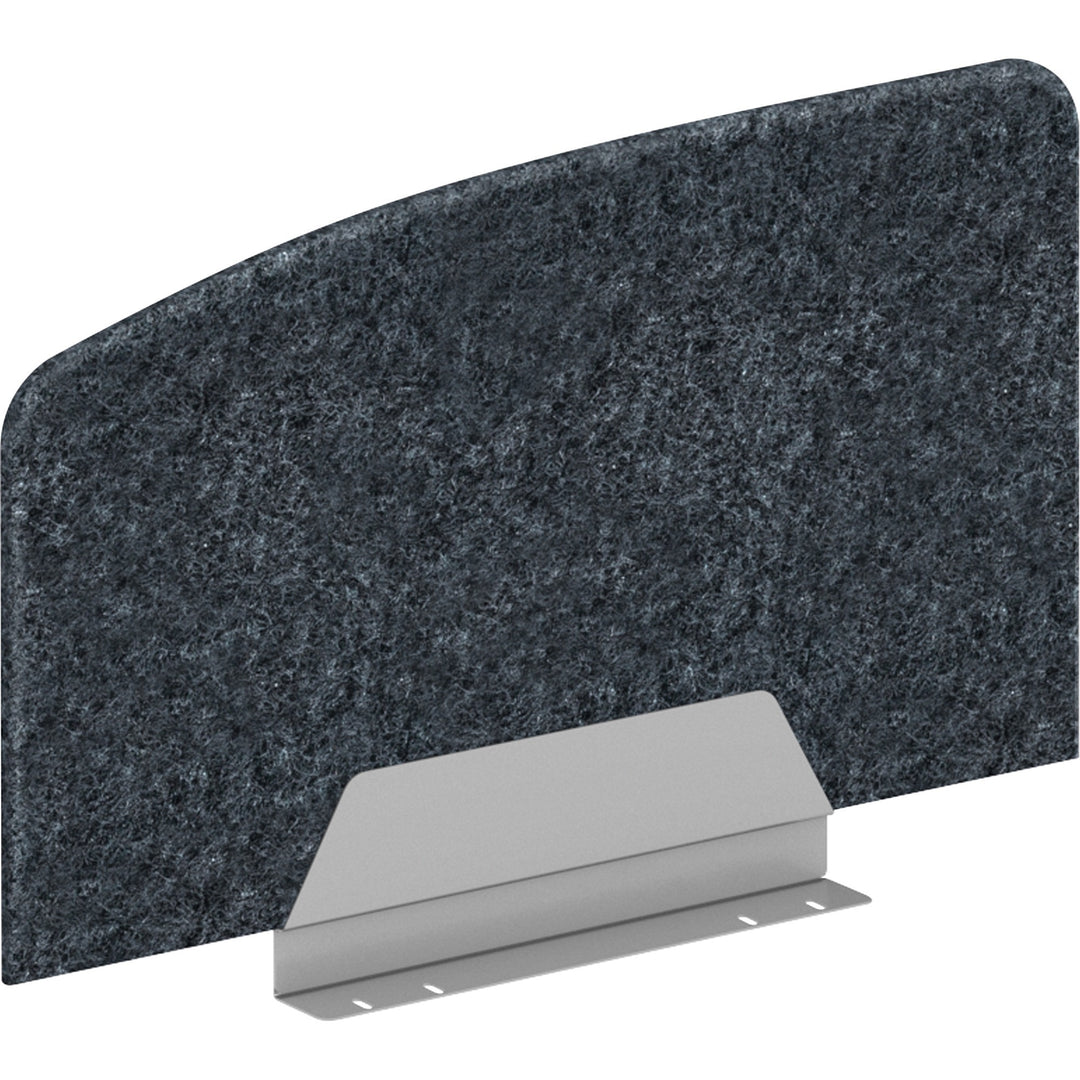 Image of HON HUVDSSE1324 Privacy Screen, 23.3" W x 13" Height, Silver Frame, Polyethylene Terephthalate (PET), Dark Gray, 1 Each
