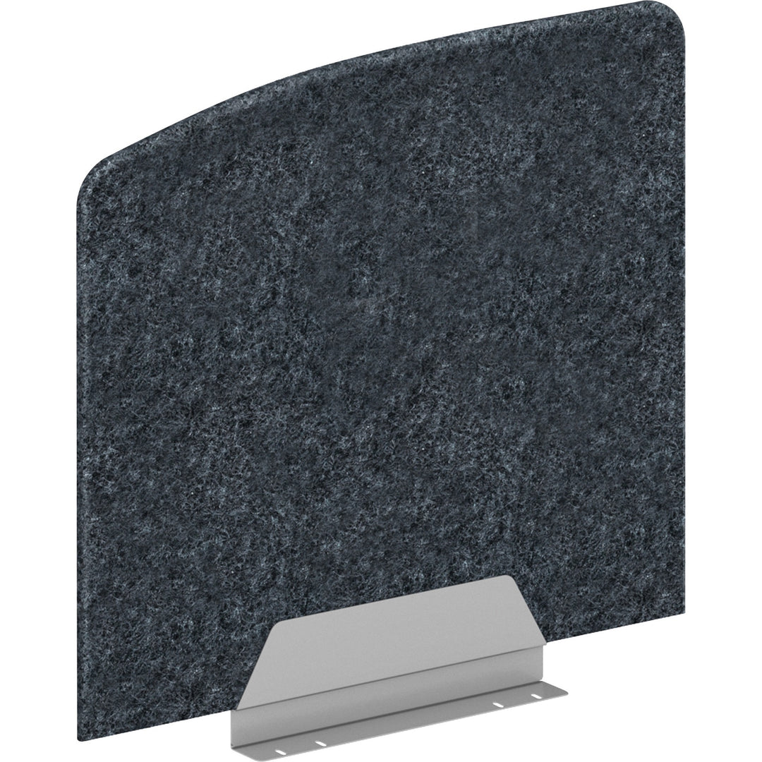 Image of HON HUVDSSE2024 Privacy Screen, 23.3" W x 20" Height, Silver Frame, Polyethylene Terephthalate (PET), Dark Gray, 1 Each