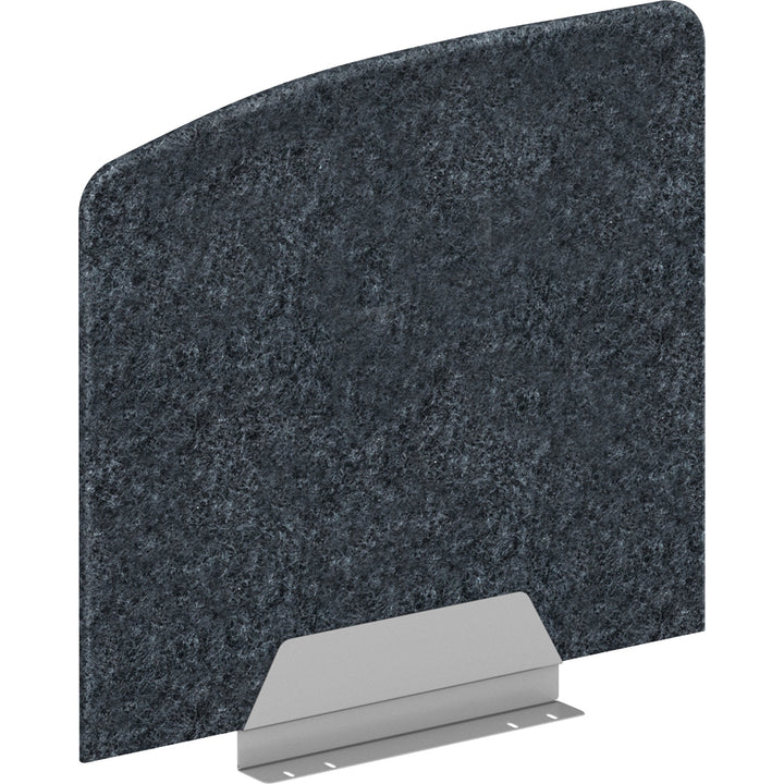 Image of HON HUVDSSE2024 Privacy Screen, 23.3" W x 20" Height, Silver Frame, Polyethylene Terephthalate (PET), Dark Gray, 1 Each