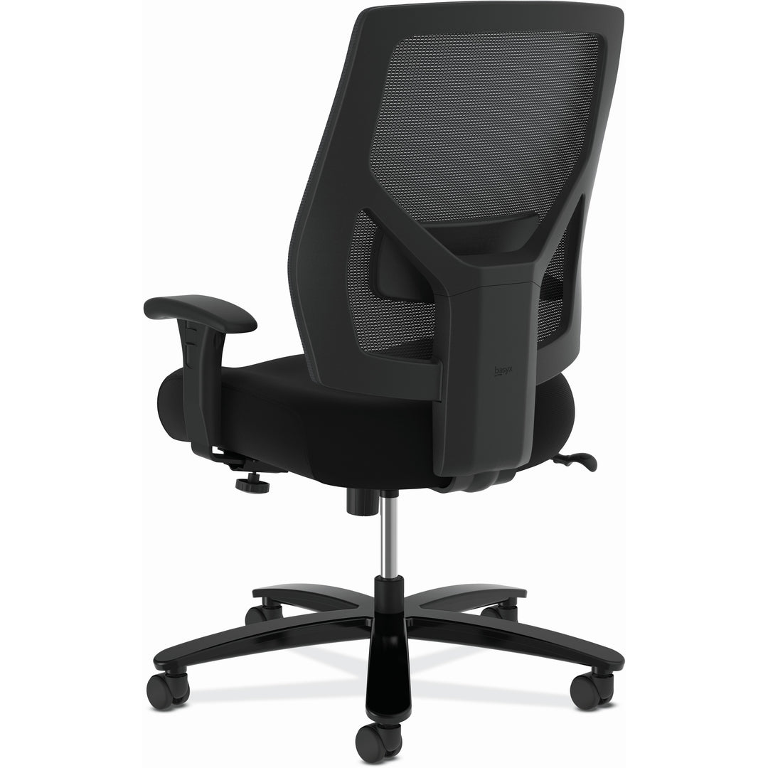 Image of HON® Crio Big And Tall Mid-Back Task Chair, Supports Up To 450 Lb, 18" To 22" Seat Height, Black