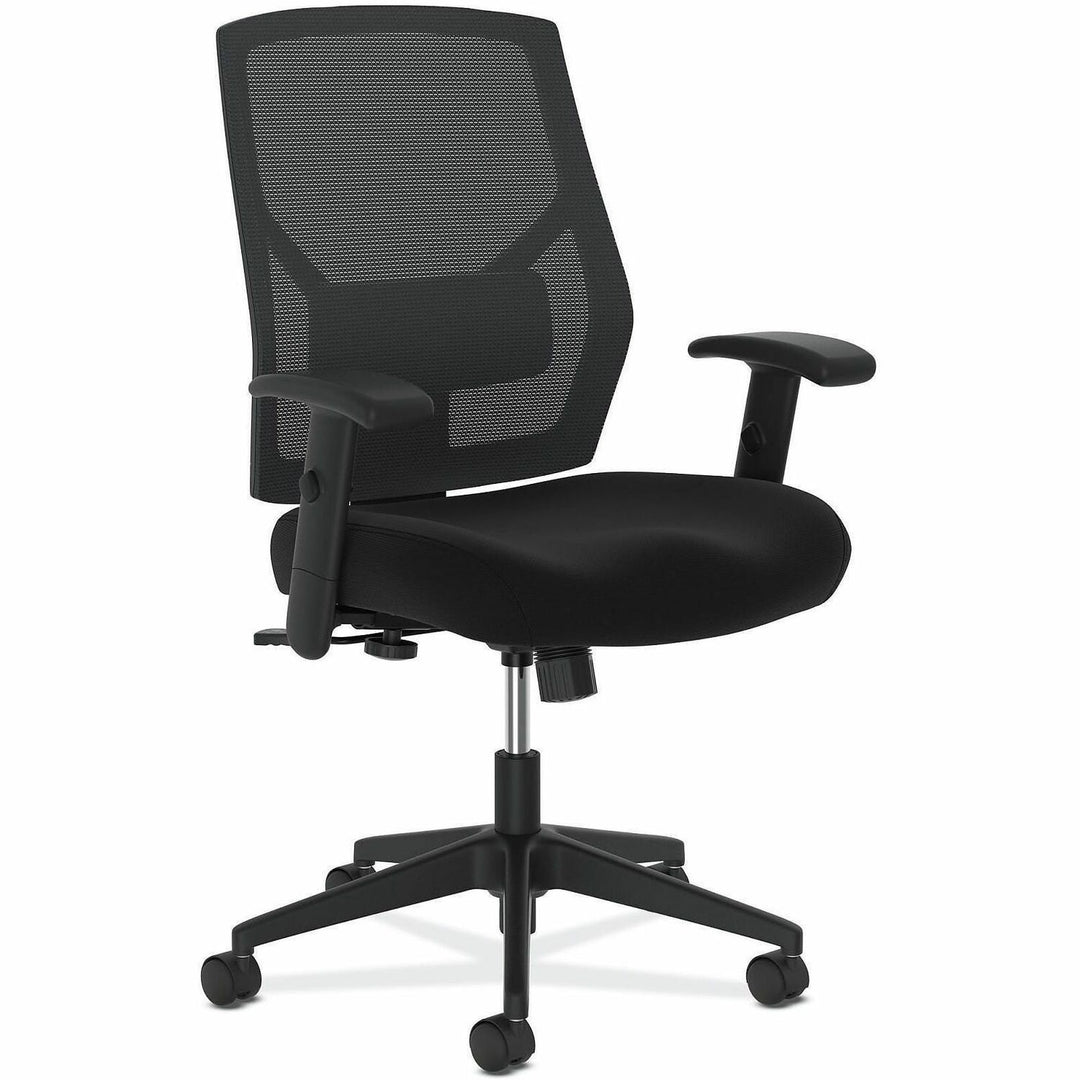Image of HON® Vl581 High-Back Task Chair, Supports Up To 250 Lb, 18" To 22" Seat Height, Black