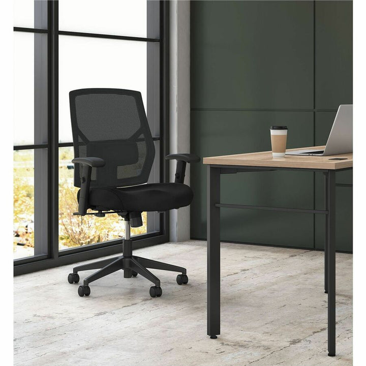 Image of HON® Vl581 High-Back Task Chair, Supports Up To 250 Lb, 18" To 22" Seat Height, Black