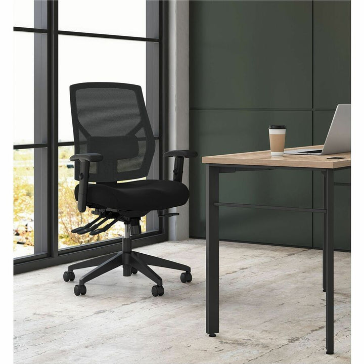 Image of HON® Vl582 High-Back Task Chair, Supports Up To 250 Lb, 19" To 22" Seat Height, Black