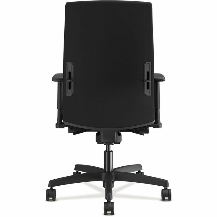 Image of HON® Ignition 2.0 Upholstered Mid-Back Task Chair With Lumbar, Supports Up To 300 Lb, 17" To 22" Seat Height, Black