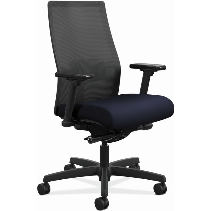 Image of HON® Task Chair,Mesh Back,Lumbar Support,27"x28-1/2"x44-1/2",Navy