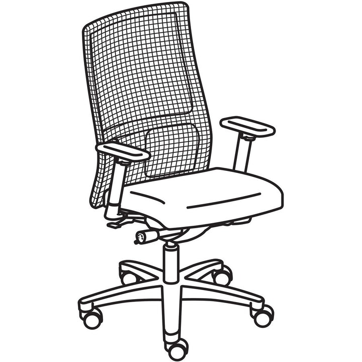 Image of HON® Task Chair, Mesh Back, 27"x38"x46-1/2", Centurion Black