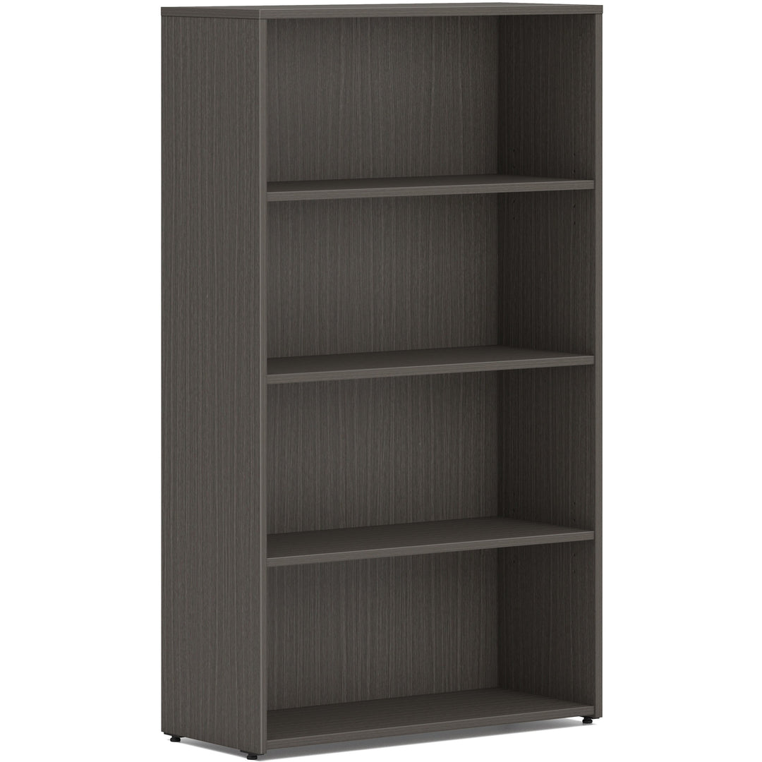 Image of HON® Bookcase, 4-Shelf, Adjustable, 30"x13"x53", Slate Teak