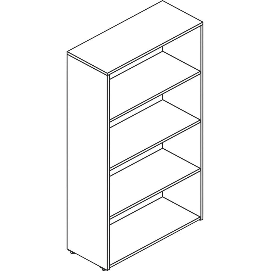 Image of HON® Bookcase, 4-Shelf, Adjustable, 30"x13"x53", Mahogany
