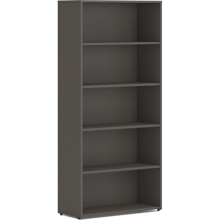 Image of HON® Bookcase, 5-Shelf, Adjustable, 30"x13"x65", Slate Teak
