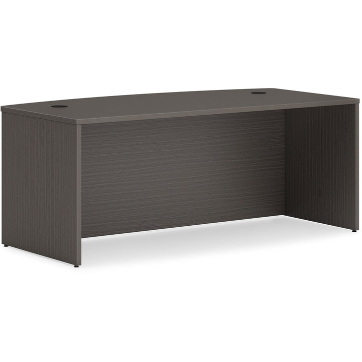 Image of HON® Desk Shell, Bowfront, 72"x36"/30"x29", Slate Teak
