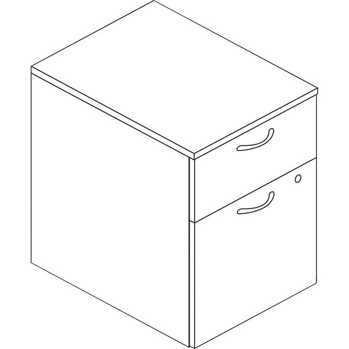 Image of HON® Pedestal,Mobile, B/F, 15"x20"x20", Mahogany