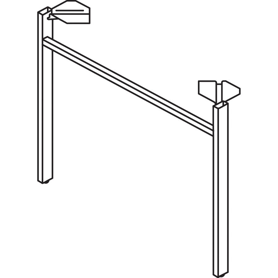 Image of HON® Leg, Straight, f/24"D Mod Worksurfaces, 24"W, Black