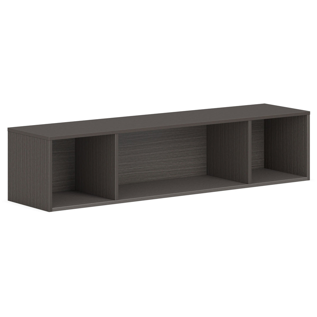 Image of HON® Storage, Wall-mounted, Open, 60"x14"x13-1/2", Slate Teak