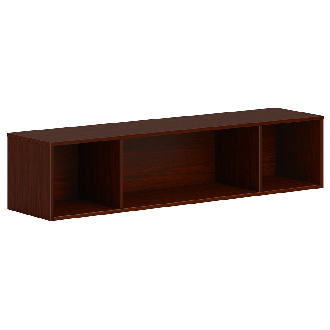 Image of HON® Storage, Wall-mounted, Open, 60"x14"x13-1/2", Mahogany