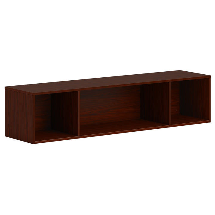 Image of HON® Storage, Wall-mounted, Open, 60"x14"x13-1/2", Mahogany