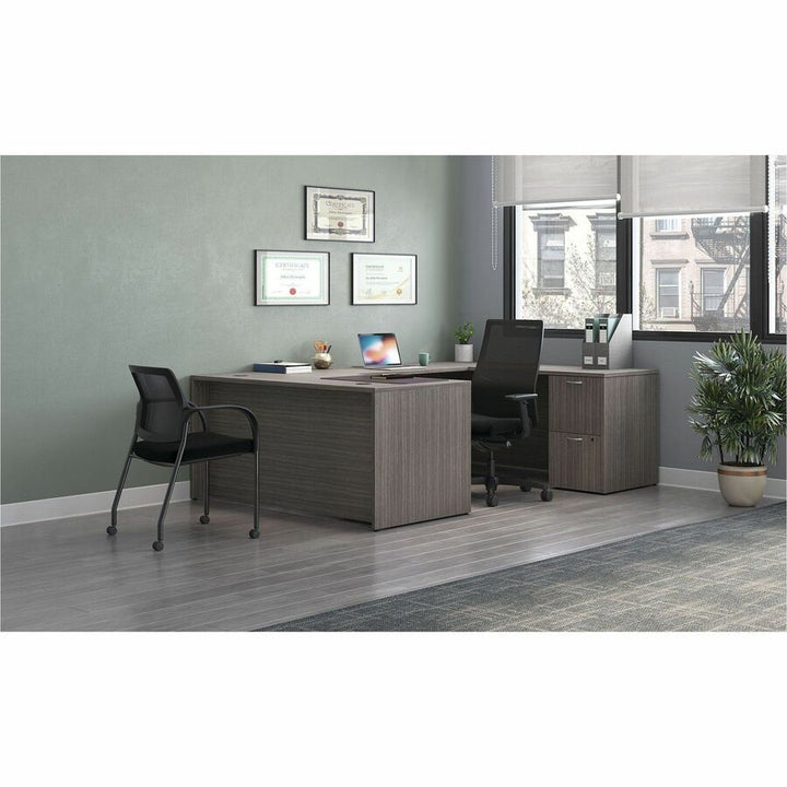 Image of HON HONPLWMH66LS1 Mod Wall Mounted Storage, Rectangle, 13.5" H x 66" W x 14" Depth, Finish: Slate Teak, 1 Each