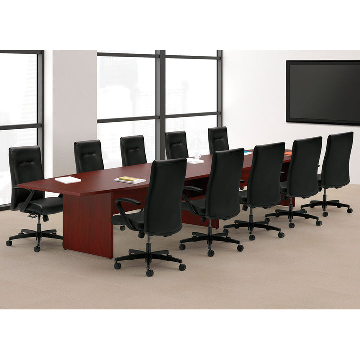 Image of HON® Conference Tabletop, Boat-shaped, 168"x48"x1-1/8", Mahogany