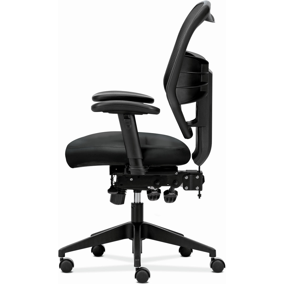 Image of HON® Prominent Mesh High-Back Task Chair, Supports Up To 250 Lb, 17" To 21" Seat Height, Black