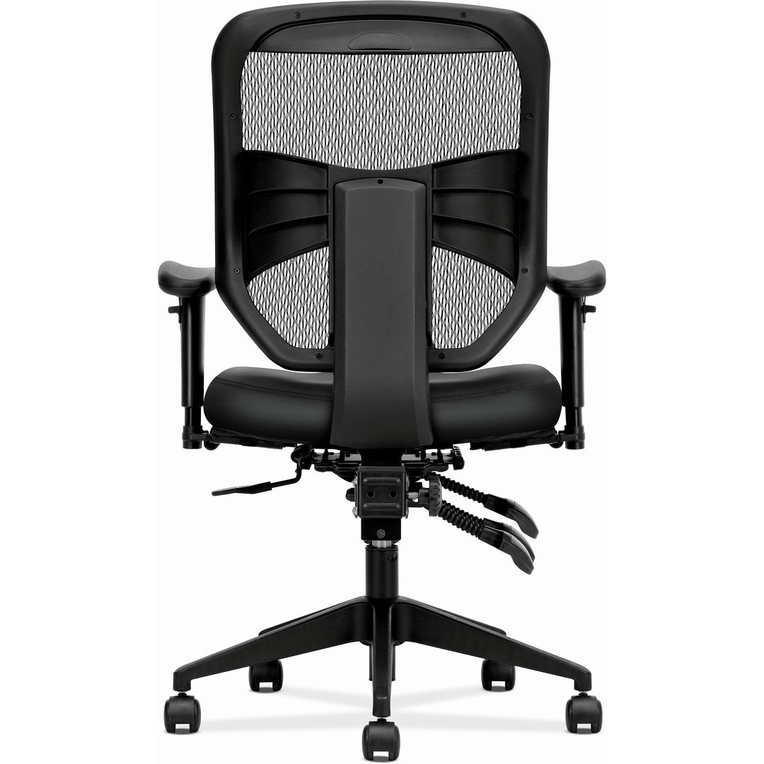 Image of HON® Prominent Mesh High-Back Task Chair, Supports Up To 250 Lb, 17" To 21" Seat Height, Black