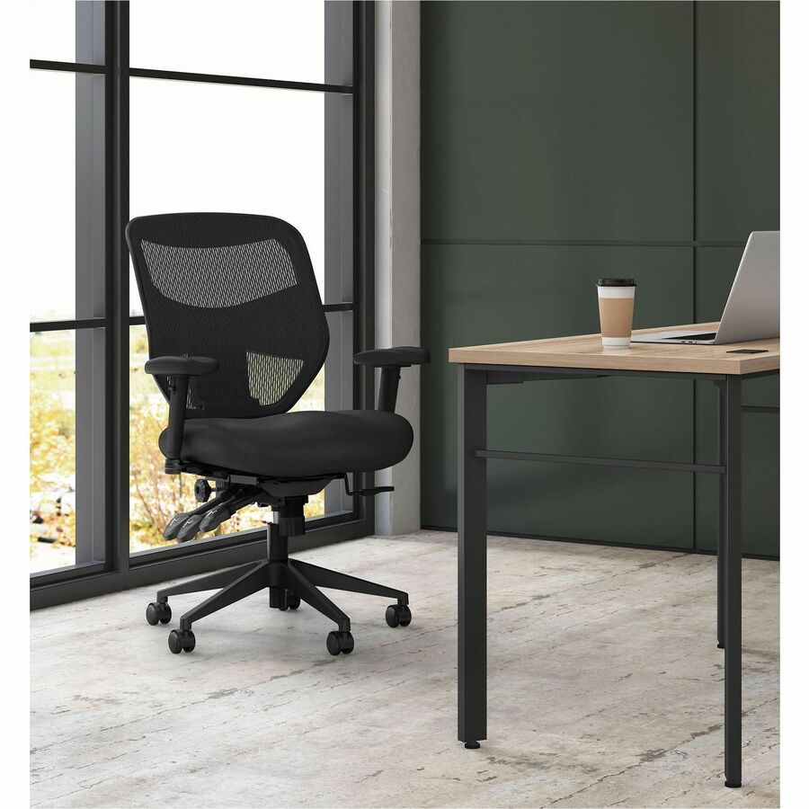Image of HON® Vl532 Mesh High-Back Task Chair, Supports Up To 250 Lb, 17" To 20.5" Seat Height, Black