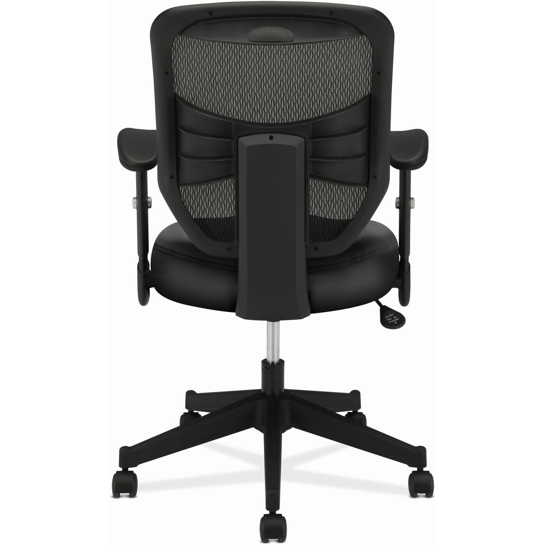 Image of HON® Vl531 Mesh High-Back Task Chair With Adjustable Arms, Supports Up To 250 Lb, 18" To 22" Seat Height, Black